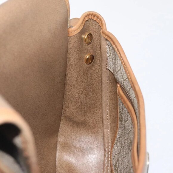 Christian Dior Honeycomb Canvas Shoulder Bag PVC Beige Gold Auth BA1892 - Picture 11 of 16